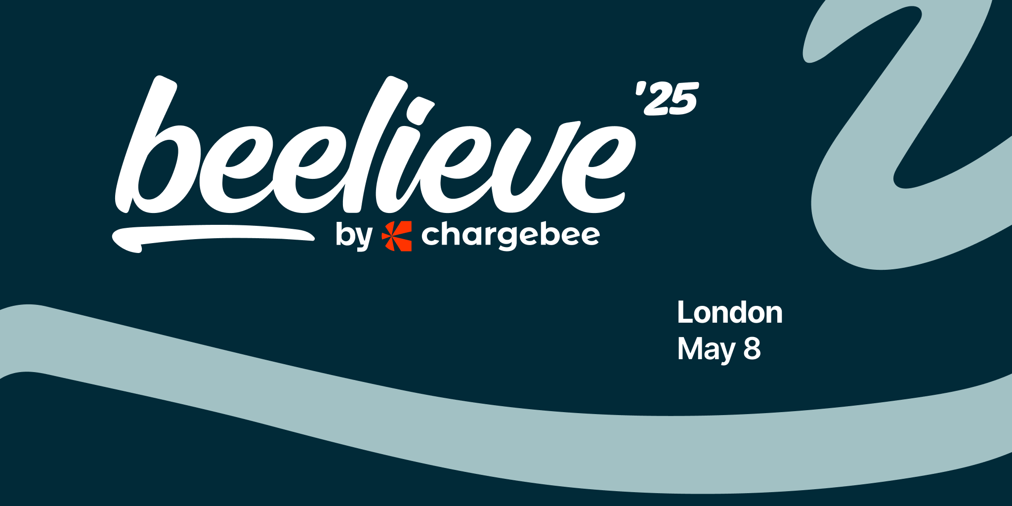 Chargebee Beelieve '25 - London event banner