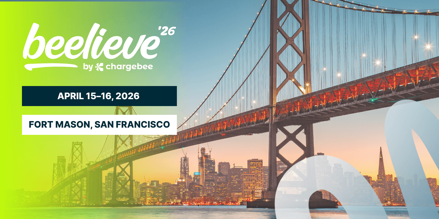 Chargebee Beelieve '26 - San Francisco event banner