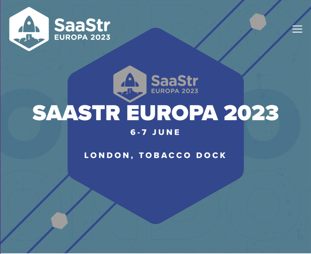 SaaStr Europa  event banner