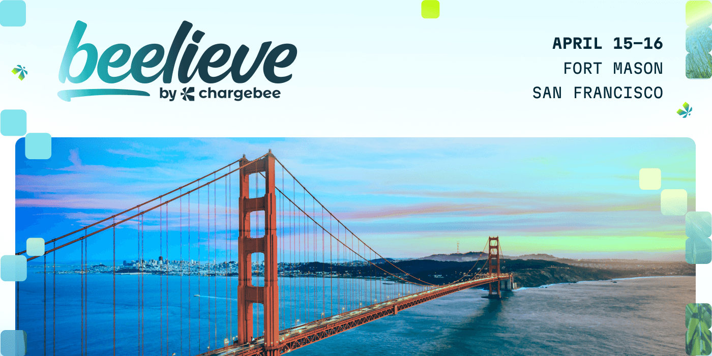 Chargebee Beelieve '26 - San Francisco event banner