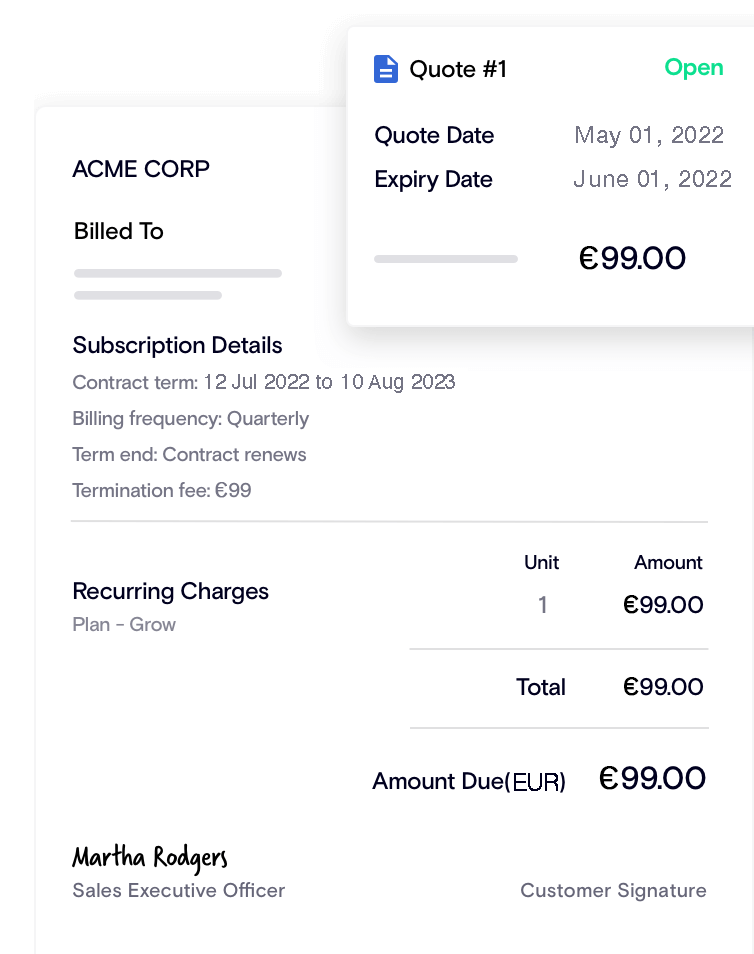 Send Customized Quotes for Subscription Deals