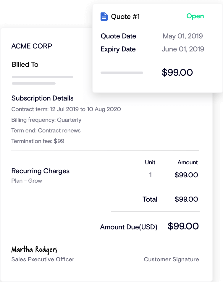 Send Customized Quotes for Subscription Deals
