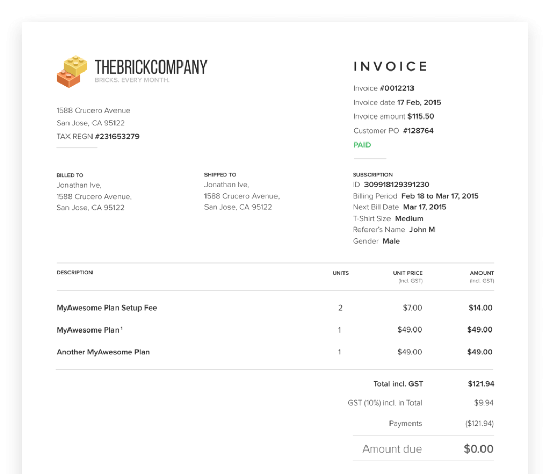Synchronous Billing Logic