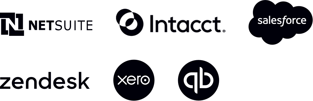 Zendesk intacct quickbooks xero salesforce netsuite